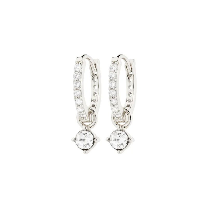 Örhängen Kristallhoops Joa Silver