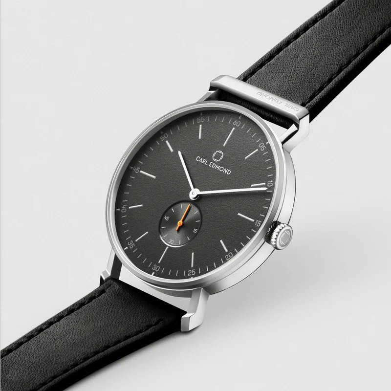 Klocka Ryolit 36 Limed Spruce Black Leather