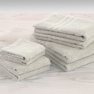 4-set Handdukar & Badlakan Basic Frotté Sand