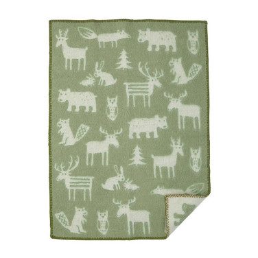 Barnfilt Ull Forest Lime Blossom 65x90 cm