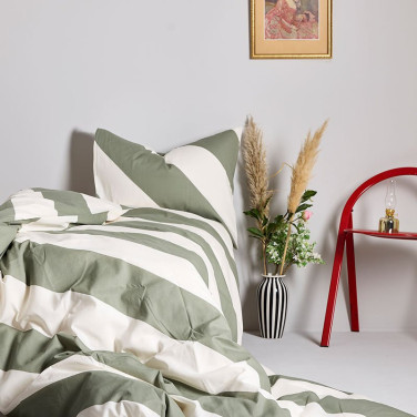 Bäddset 4-del Jolie Grön rand