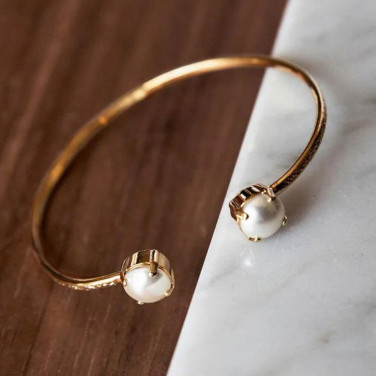 Classic Petite Armband Gold Pearl