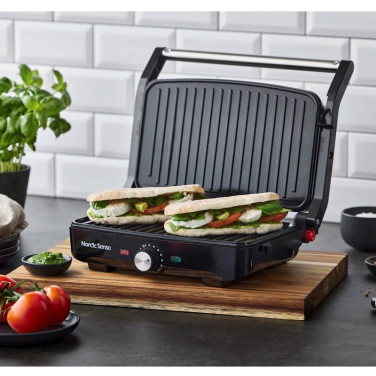Paninigrill 1600 watt Stål/Svart